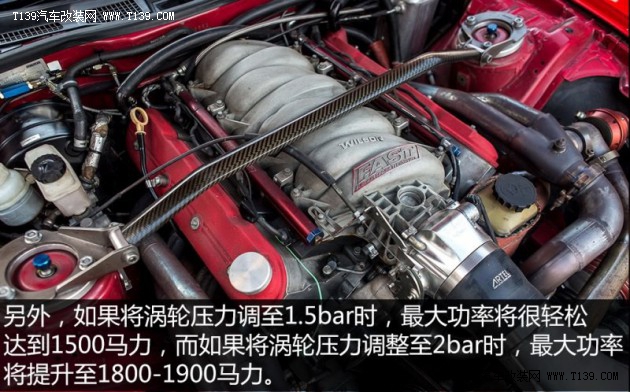 1017HP 红色马自达RX-7改装LS3 V8发动机 - 